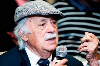 Advocate George Bizos at the screening of Life is Wonderful, Wits University, 7 June 2018